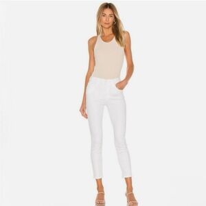 MOTHER The Looker Crop Skinny Jeans White Size 25